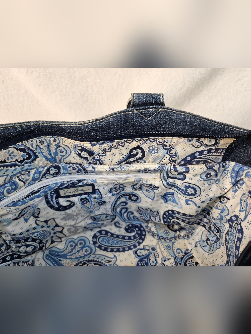 Vera Bradley Quilted Denim Tote Bag - Picture 8 of 10
